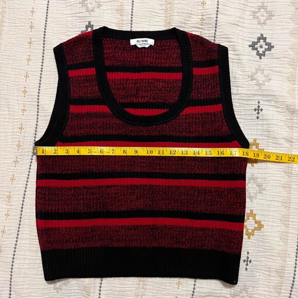 Re/done Striped Wool Sweater Vest M NWOT - Picture 5 of 10